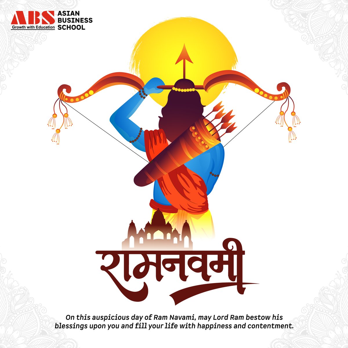 abs_noida's tweet photo. #AsianBusinessSchool embraces the spirit of unity and righteousness, and wishes everyone a joyous and blessed Ram Navami! Let’s fill our divine hearts with peace, happiness &amp; prosperity!

#ramnavami #ramnavami2024 #happyramnavami  #ABS #PGDM #MBA #Bschool #MBACollege #PGDMCollege https://t.co/y4hijLtRGA