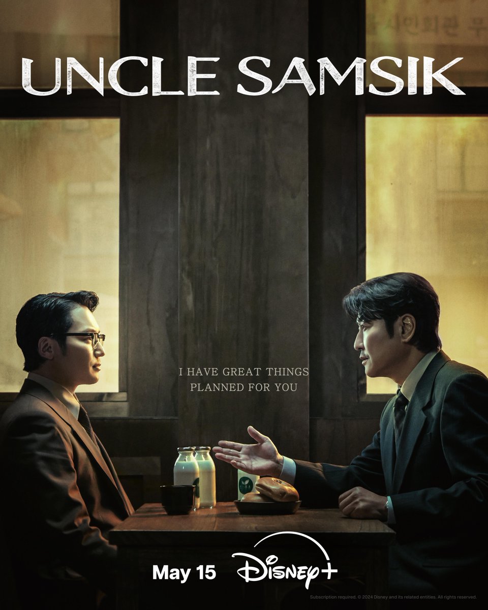 In 1960s Korea, pride and ambition will bring two opposing men together. Come meet Byun Yo Han and Song Kang Ho in #UncleSamsik. Streaming 15 May only on #DisneyPlusSG.