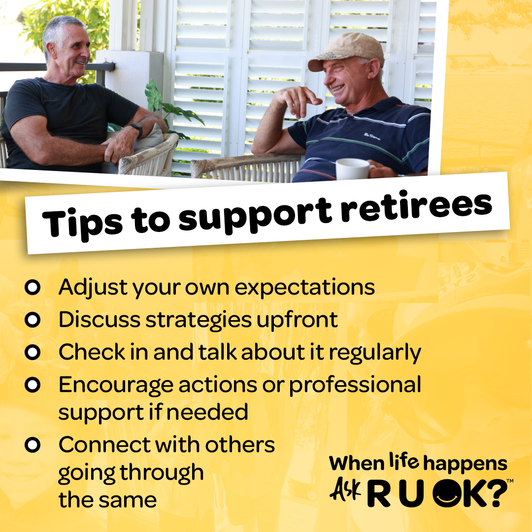 If you sense a retiree is struggling, there are many ways that you can offer them support. The most important thing you can do is check in regularly to see how they’re going. Read our blog post featuring more tips bit.ly/3Q6rhAV