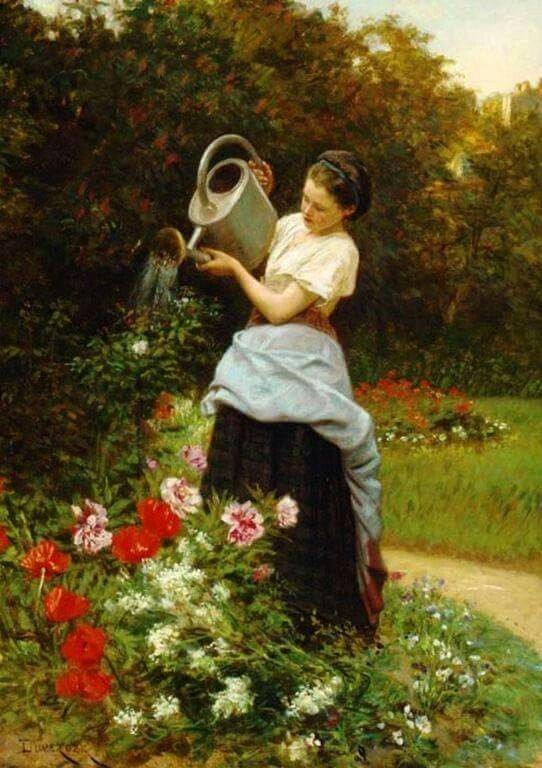 #BuongiornoATutti amici #GoodMorning #friends Water this life with your heart, that without love nothing grows. #WednesdayMotivation 🌼 #17Aprile 🌻 #WednesdayMotivation 🌼 #Art #Artist Ernest C. Walbourn