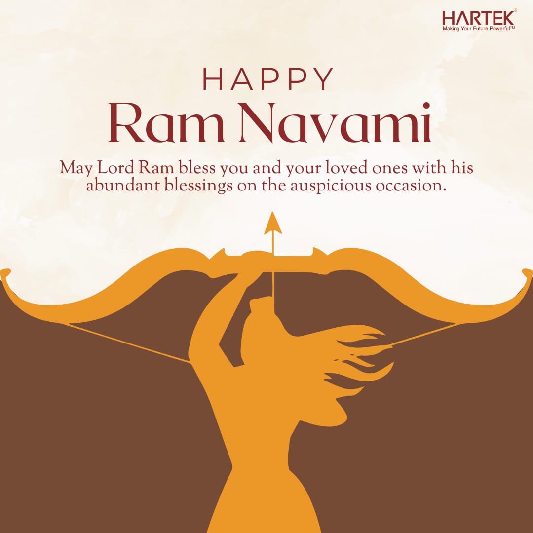 Wishing you a blessed #RamNavami May Lord Rama's wisdom guide us in India's power transition towards a brighter, sustainable future 🌍 #HartekGroup #ThinkPower #ThinkHartek #RamNavami2024 #RamNavamiWishes #RamNavamicelebrations #Ramayana #Ram #India