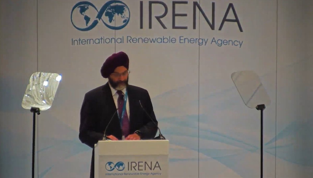 @RwandaInfra H.E Mr Bhupinder Bhalla, Secretary of @mnreindia said, “Strong intl. enabling environment, technology transfer, access to low-cost financing, diverse supply chains, & universal access to clean energy will be necessary for a just, inclusive energy transition.”