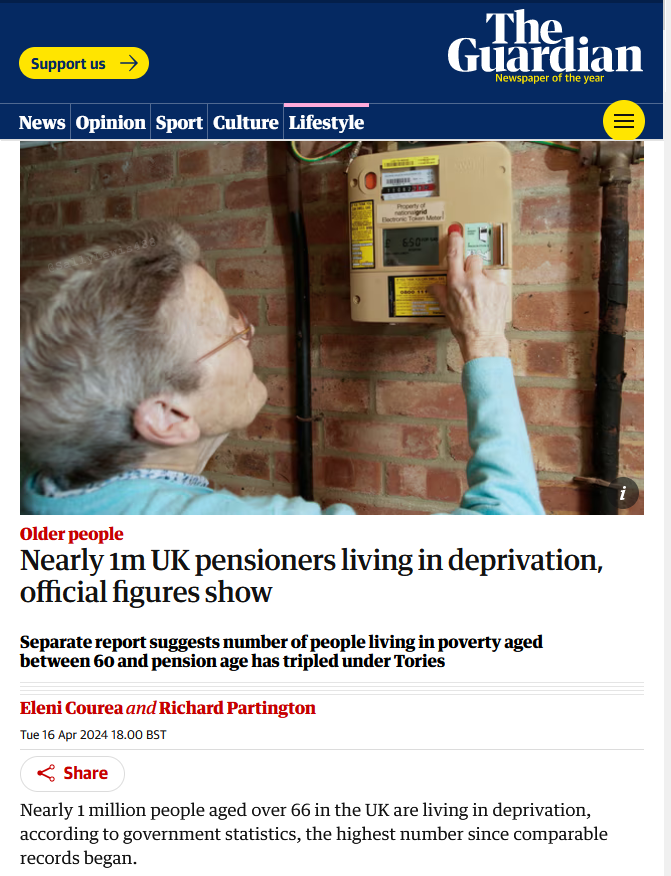 ⚡️Move on! 

Nothing to see here! 

It's just another day under the #Tories rule in #BrokenBritain! 

Pensioners are fine!