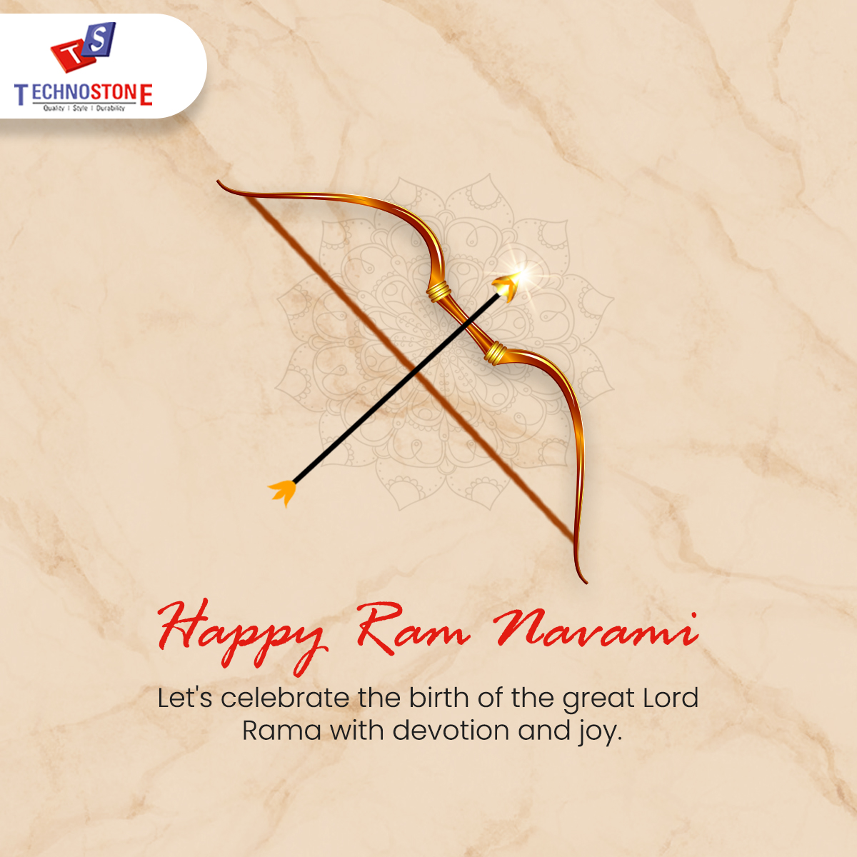 TechnostoneIN's tweet photo. Technostone wishes you a blessed Ram Navami filled with wisdom, success, and happiness. 

#Technostone #RamNavami #HomeDecor #Tiles #RamNavami2024 #LordRama #Celebration #Wisdom #Joy #FestiveVibes #Culture #Tradition https://t.co/fCkKu08kQH