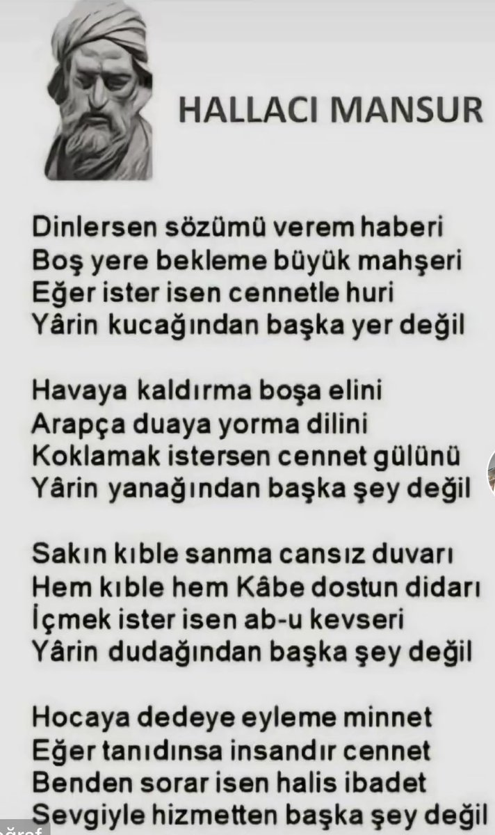 Ne güzel söylemiş 800 yüzyılda, 

Hallacı Mansur