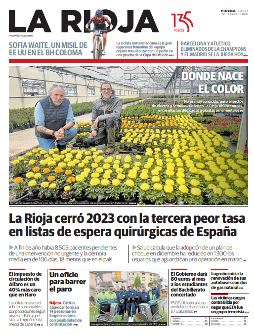 lariojacom's tweet photo. Buenos días! Esta es la portada del miércoles. Más información en https://t.co/jkGCe1z9YT https://t.co/5YzCmFCHtn