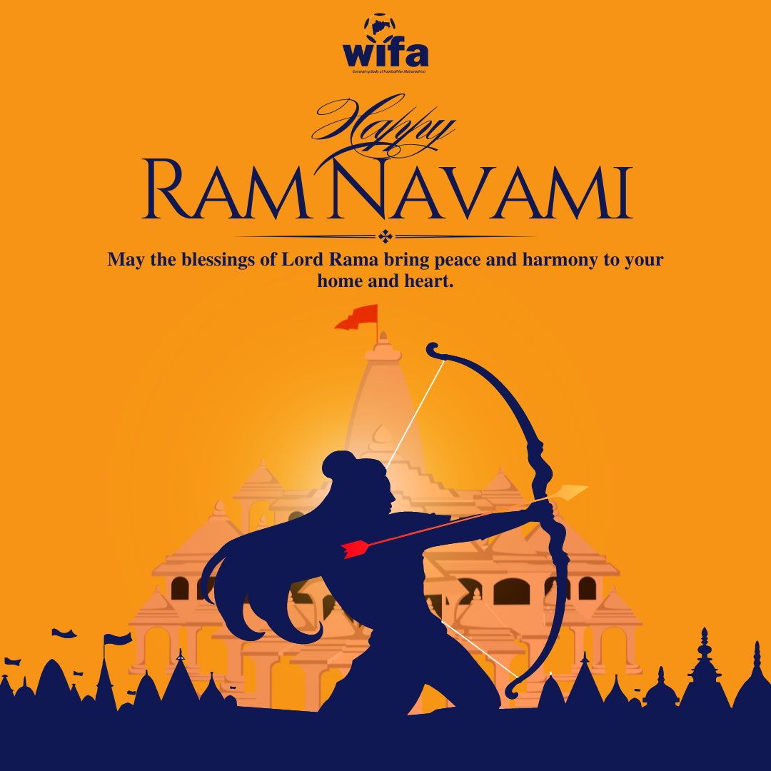 Happy Ram Navami! May Lord Rama's grace illuminate your path and bring peace and prosperity to your lives. Celebrating virtue, courage, and the triumph of good. 🌟🙏 #RamNavami #WIFAFamily