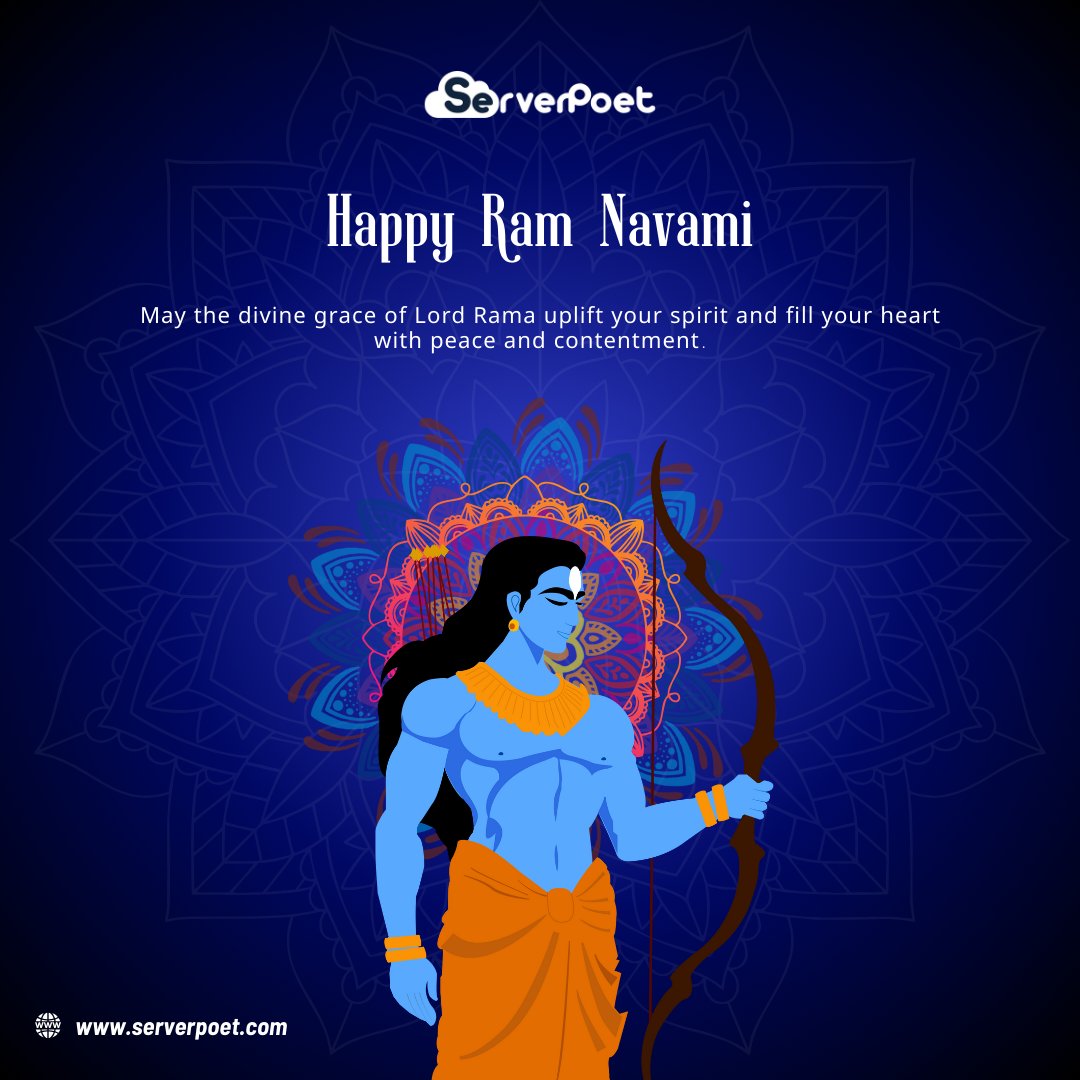 ServerPoet's tweet image. This Ram Navmi, may Lord Ram fill your life with peace, prosperity, and happiness. Best wishes from your friends at ServerPoet. 🌺🙏

#serverpoethosting #ramnavami #ramnavami2024 #auspiciousday🙏 #webhostingservices #pratapnagar #jaipur