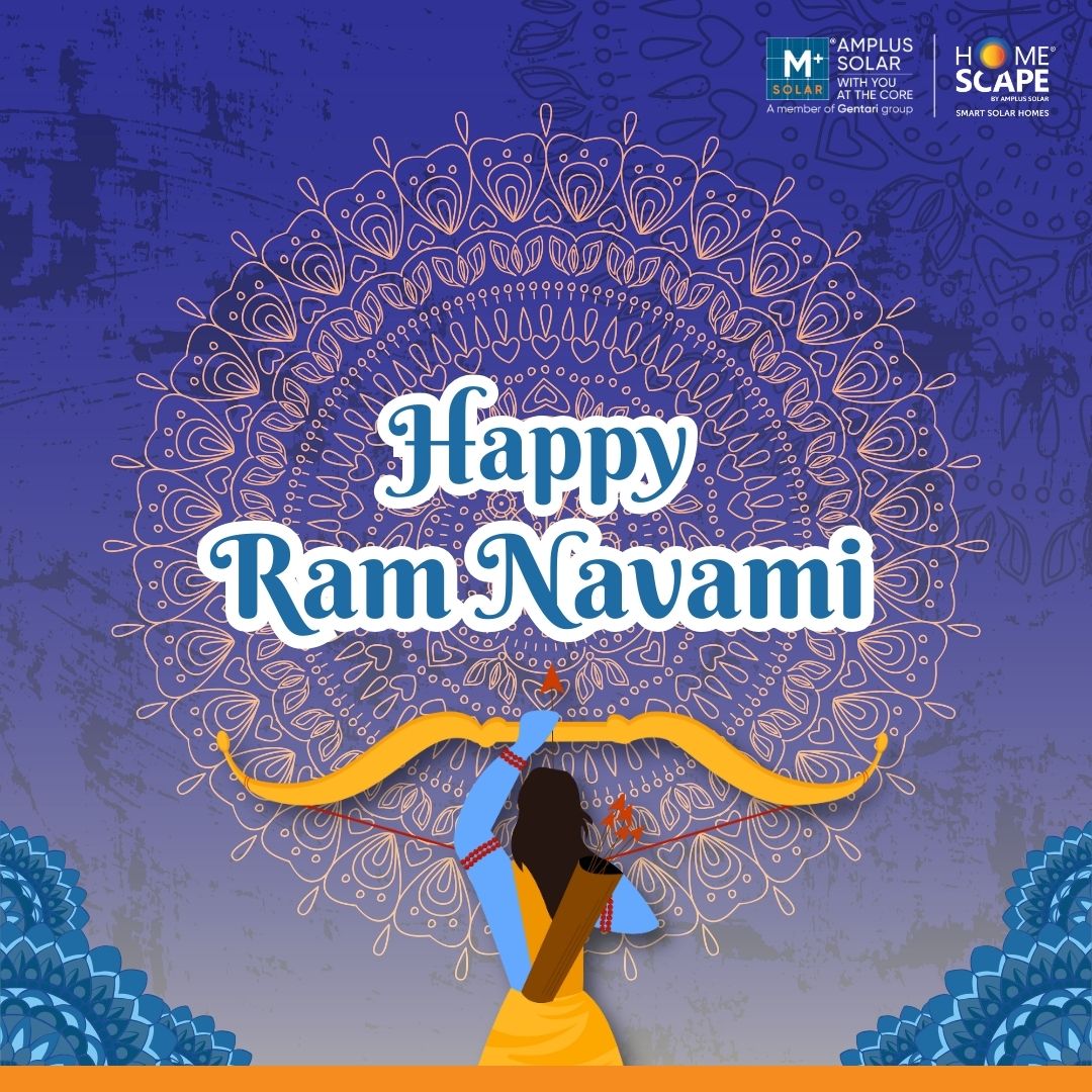 May the auspicious occasion of Ram Navami bring happiness and prosperity to your life. Happy Ram Navami #RamNavmi #Amplus #RenewableEnergy