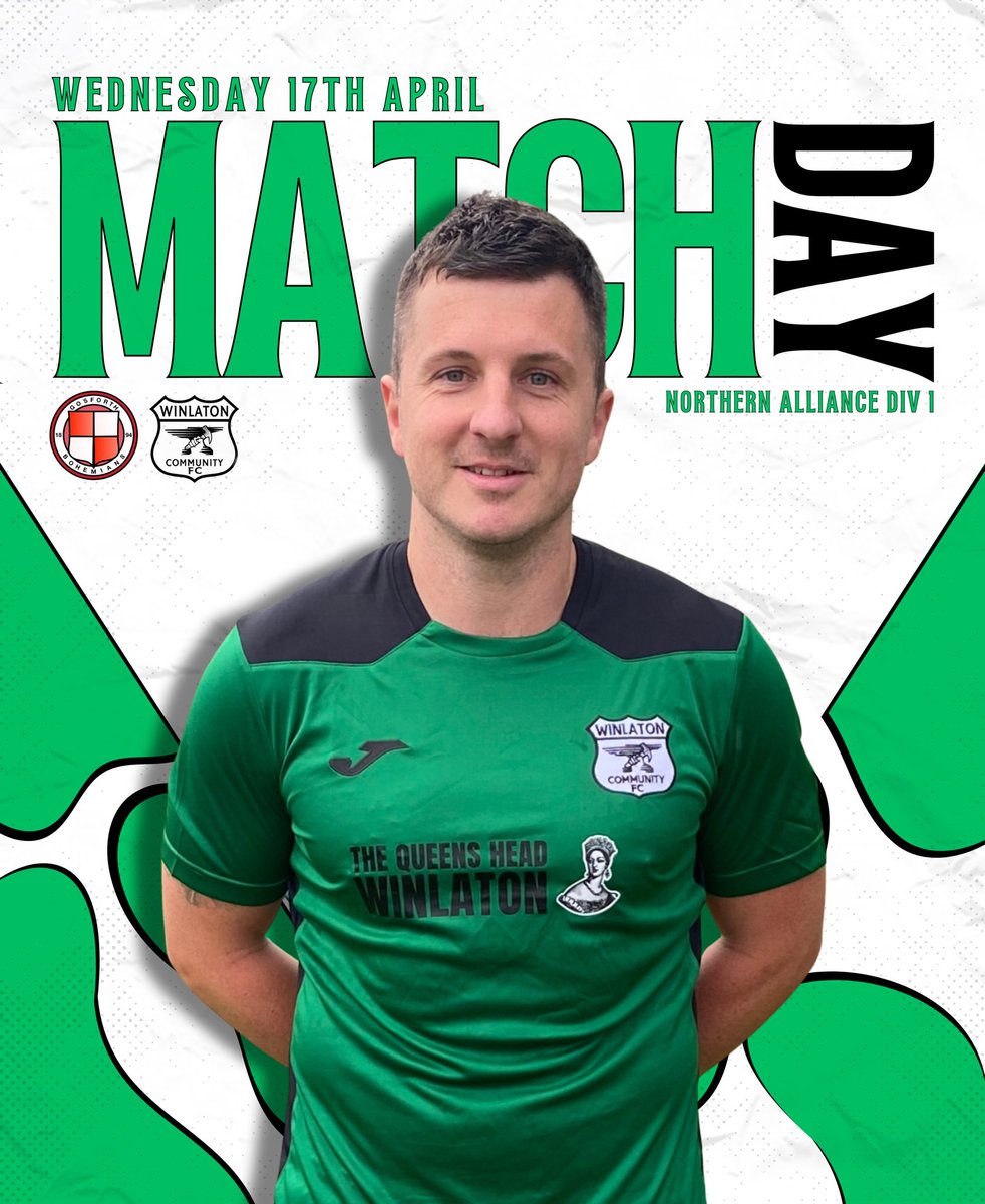 MATCHDAY

🆚 Gosforth Bohemians
📆 Wednesday 17th April 
⏰ 7:15PM KO
🏟 Cochrane Park Sports Ground
📍 NE7 7JX
🏆 Northern Alliance Div 1