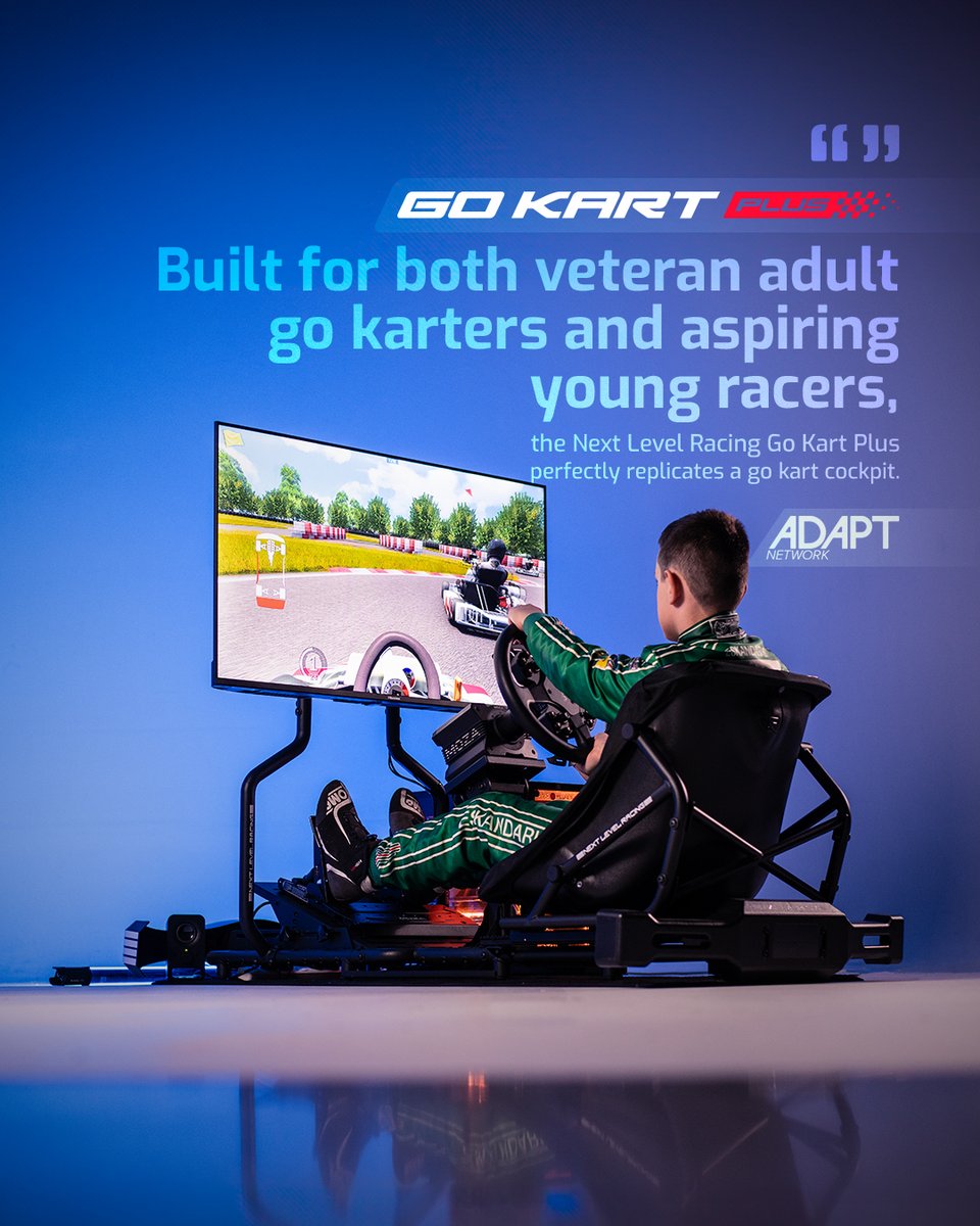 Elevate your training. Go Kart Plus available now for seasoned karters or aspiring young racers! nextlevelracing.com/products/go-ka… #NextLevelRacing #SimRacing #GoKarting