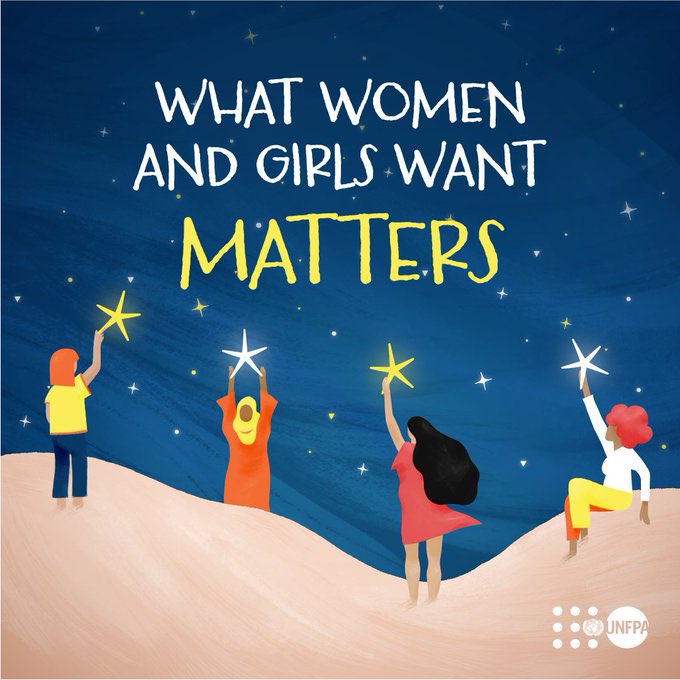How can we can harness the power of half the planet and make #GenderEquality a reality? By listening to what women and girls want. 📢 RT to join @UNFPA—the @UN sexual and reproductive health agency—to uplift the voices of women and girls! #GlobalGoals