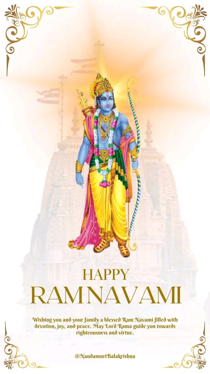 #NBK Sri Rama Navami Wishes via Facebook❤️

#SriRamaNavami #sriramanavami2024 #namdamuribalakrishna
