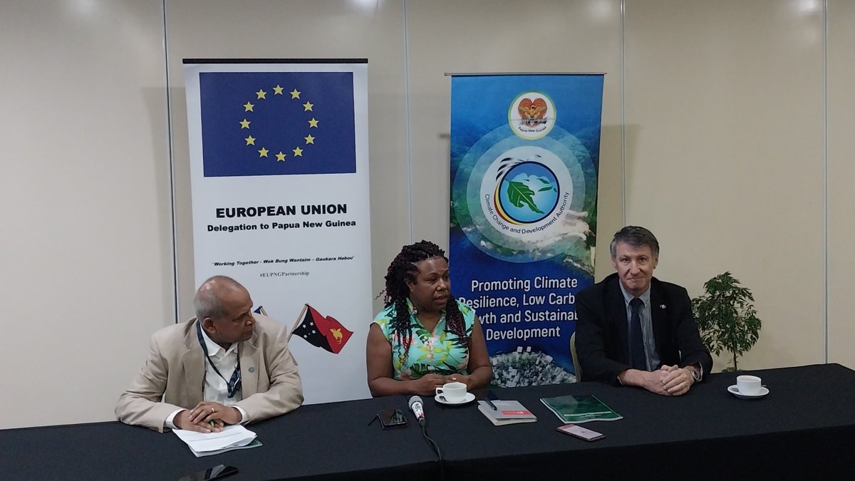The EU 🇪🇺 commends PNG's 🇵🇬 commitment to meeting its climate change responsibilities through @CCDA_png and is dedicated to supporting PNG through the national component of its EU-FCCB programme managed by Expertise France. 
#CCDA #FAO #EUinPNG
