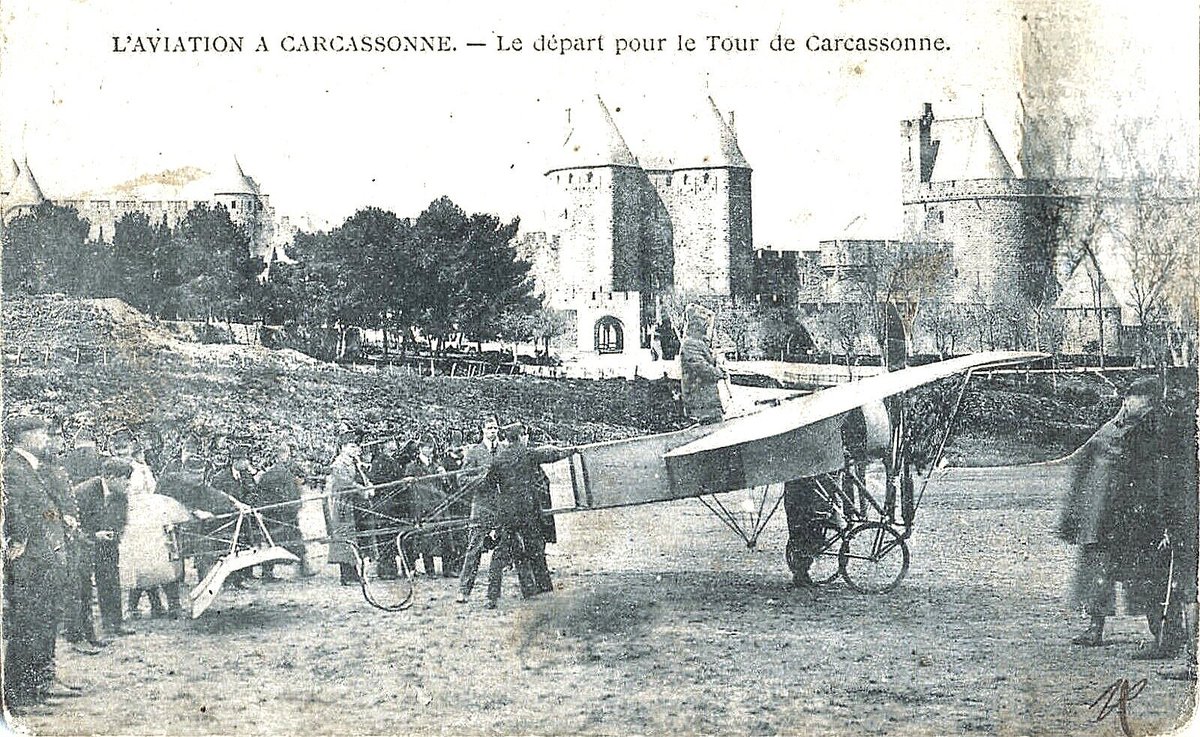 L'aviateur Charles Toussaint Védrines dit Jules. Le 11 mars 1911, il effectue à bord d'un Morane-Borel le vol Toulouse-#Carcassonne. ladepeche.fr/article/2010/1…