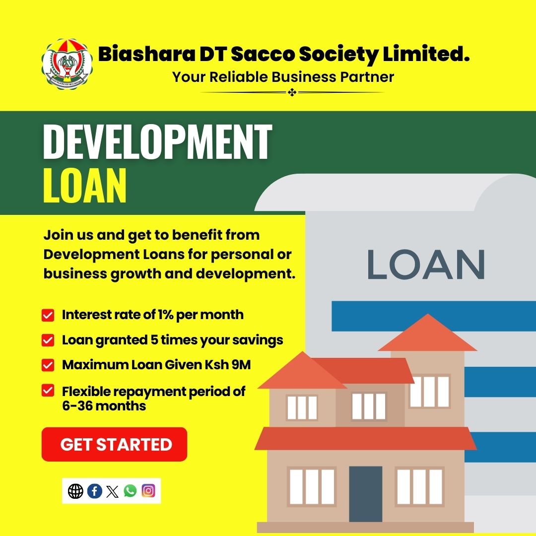 Biashara_Sacco's tweet photo. Unlock your dream project with our development loans! 🏗️💼 Explore endless possibilities and turn your vision into reality.
Send a DM to learn more and take the first step towards your success! 💪✨
#developmentloans #dreambig #financialfreedom #financialassistance #bssl https://t.co/dJgKhCqgsM