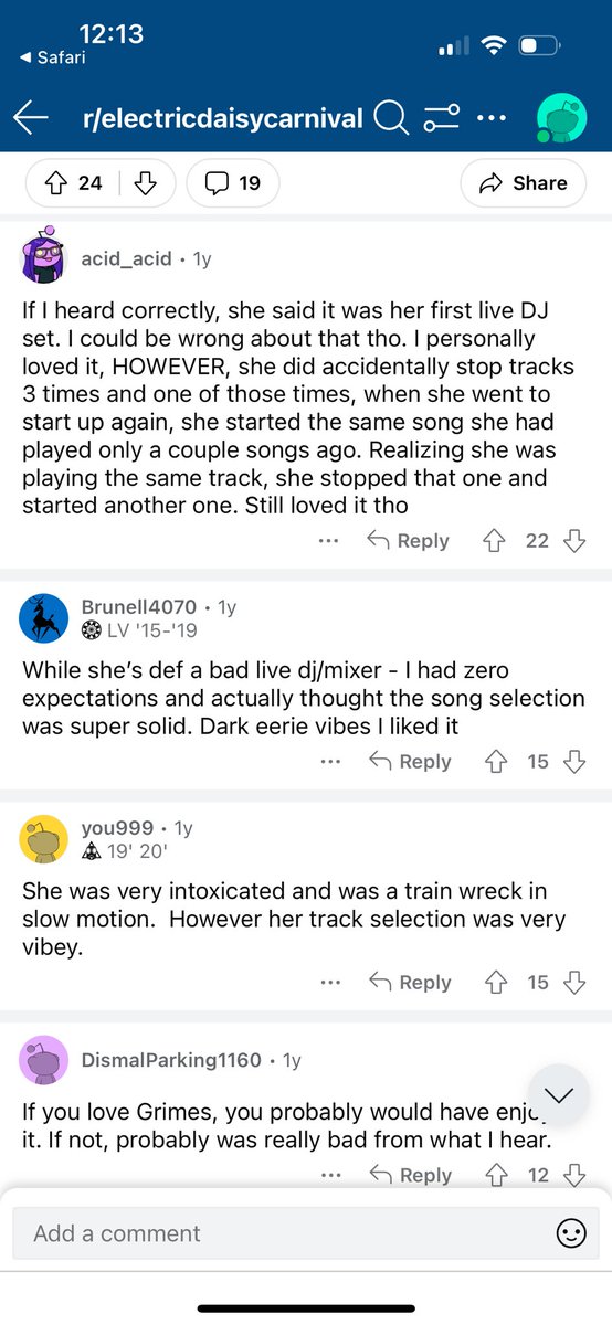LuckyAyce's tweet photo. @Grimezsz How come no one is mentioning EDC 2022 when she performed at Cosmic Meadow? https://t.co/oHmEMiuDh0