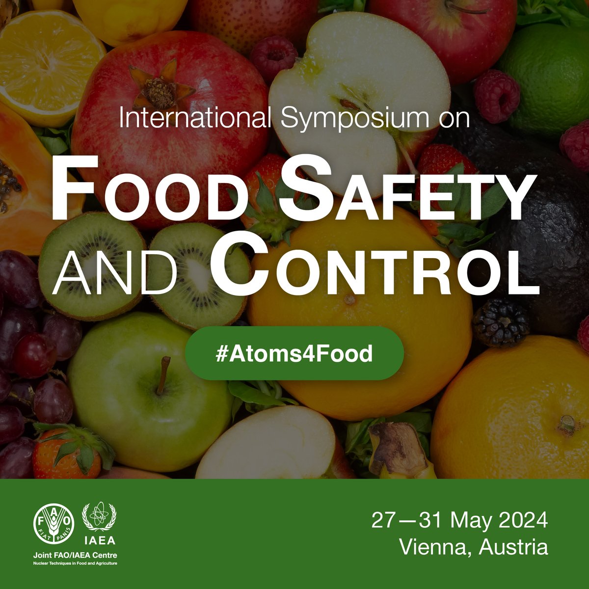 #DidYouKnow that food irradiation prevents food borne diseases with no harm for consumers? Let's explore this topic and more at the upcoming International Symposium on Food Safety and Control. #Atoms4Food 📍 Vienna, Austria 🗓 27–31 May 2024 🔗 atoms.iaea.org/3Ny8MDX