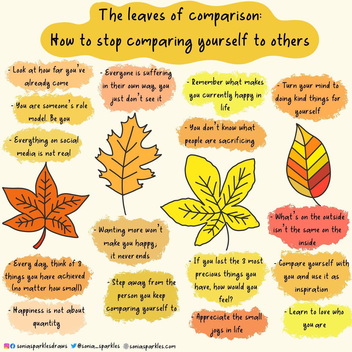 The only person you need to compare yourself to is: You 🍁