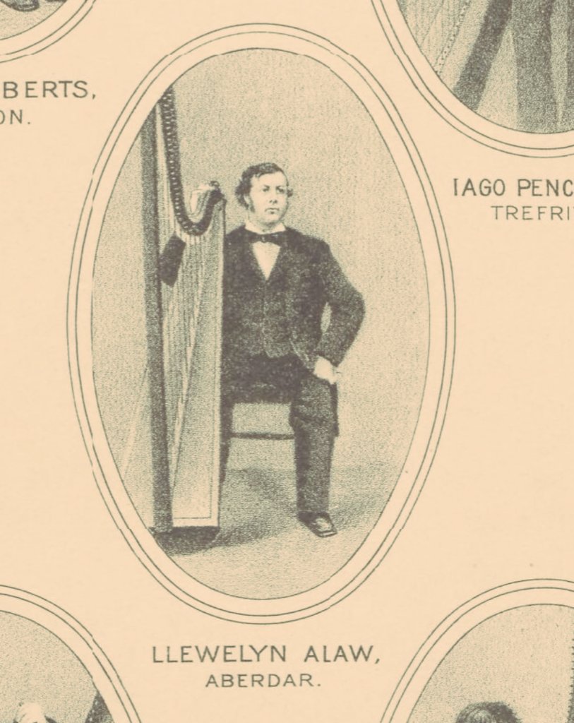 The manuscripts of Llewelyn Alaw, (1828 - 1879), a miner and harpist from Aberdâr. archifau.llyfrgell.cymru/index.php/musi… He won the prize at the Eisteddfod in Llangollen, 1858, for the 'Best Collection of Unpublished Tunes' and received several eisteddfod prizes for playing the harp.