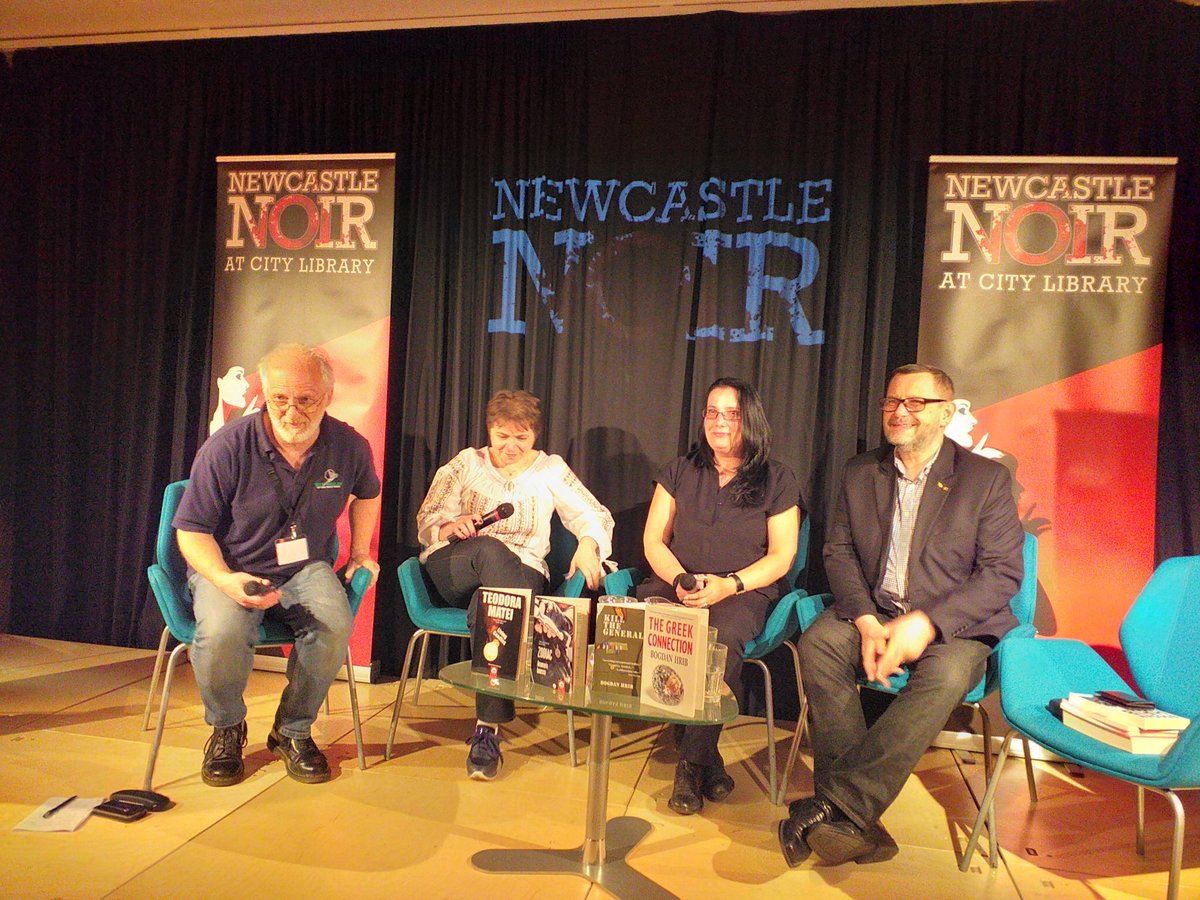 Phone throwing memories my way: This where it all started, the idea for @CorylusB, with a panel of Romanian authors at @NewcastleNoir moderated by the charming @graskeggur