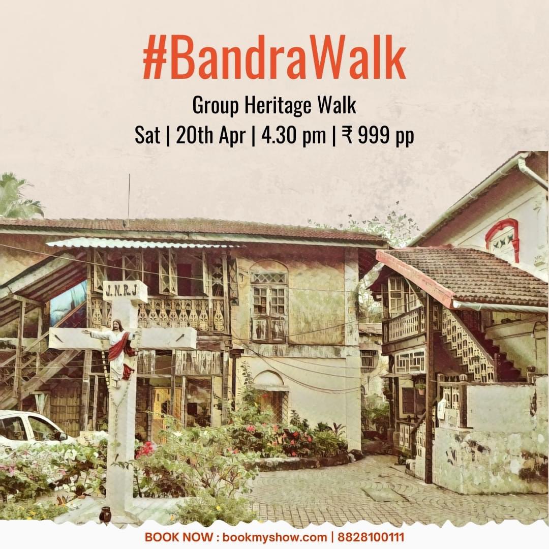 Explore the Portuguese heritage that still continues to live in Bandra’s churches, villages and communities, only on our #BandraWalk.

📍Sat | 20th Apr | 4.30 PM | ₹999 pp

➡️Book now at: in.bookmyshow.com/activities/kha…

#Bandra #BandraTours #BandraBuzz #Things2DoInMumbai #KhakiTours…