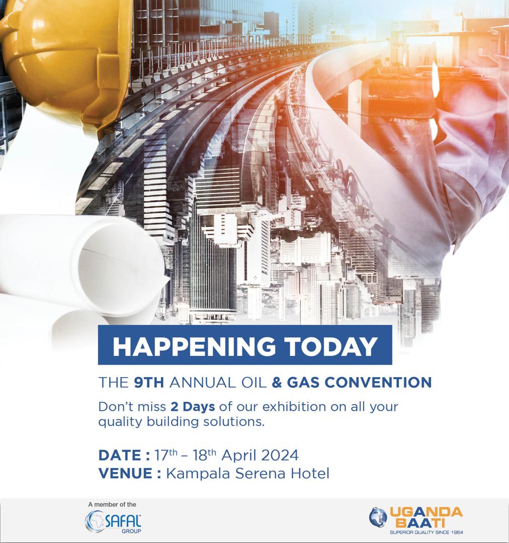 We are at the Kampala Serena Hotel, for the 9th Annual Oil and Gas Convention. Come and we talk about the building solutions you need. #SuperiorQuality