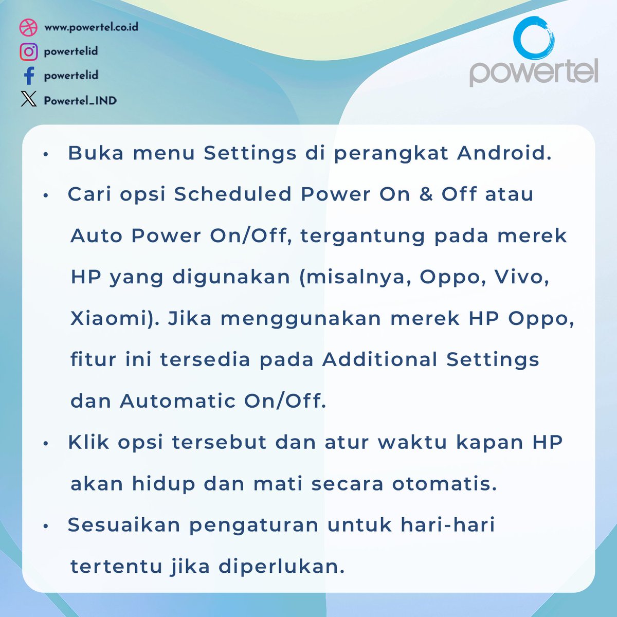 Powertel_IND's tweet image. Cara Mematikan HP Android Tanpa Pencet Tombol Power dengan Fitur Bawaan
#infoteknologi #infoandroid #android #fiturandroid #tombolpower #tombolpowerandroid #androiderror #softwareandroid #androidsoftware #tipshandphone #tipshpandroid #fiturbawaanhpnya #powertelid