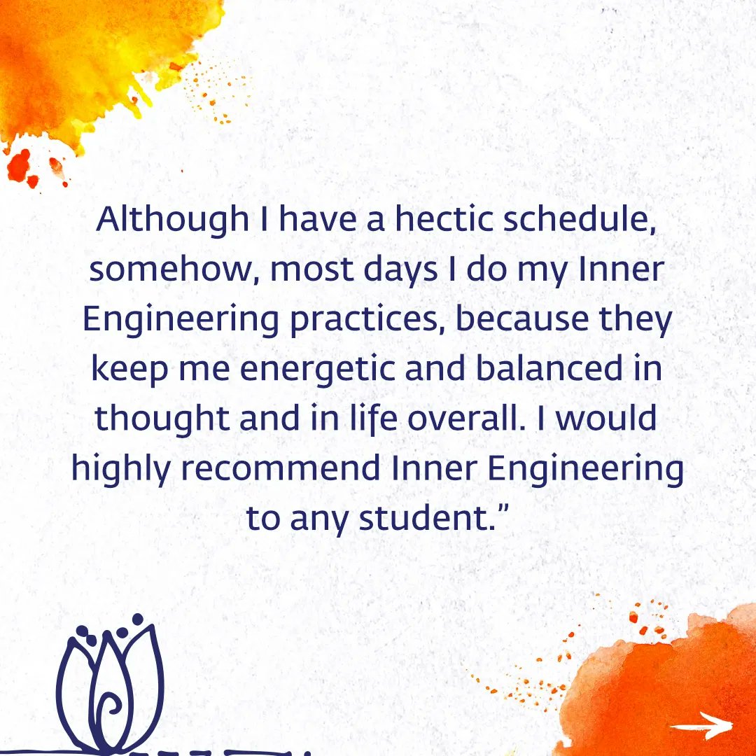ishafoundation's tweet photo. Transform your life in 7 steps with Sadhguru! Currently offered at a 50% scholarship for those under age 25, Inner Engineering is an immersive online program that you can take at your own pace, in your own space. Taught as a part of the program, get a sharper mind and unshakable emotional stability through Shambhavi Mahamudra Kriya – a powerful 21-minute practice.

Register Now: https://t.co/5DQq4w9whH

#InnerEngineering #7StepsWithSadhguru #CrackTheCode
