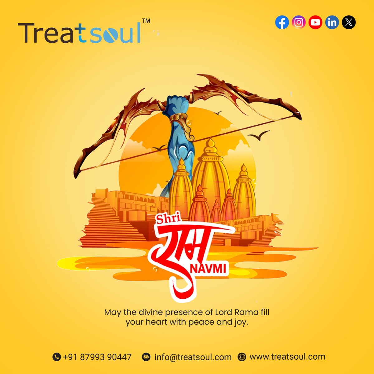 treatsoulpharma's tweet photo. May the blessings of Lord Ram illuminate your life with happiness and prosperity on Ram Navmi.

#ram #lordram #ramnavmi #reproboost #animalfood #cattlefood #animal #treatsoul https://t.co/UzJyyvbIsJ