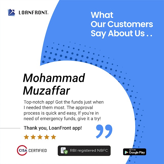 Discover why our customers trust LoanFront!😊
#LoanFront #Testimonials #GoLoanFront #SatisfiedCustomers #Loans #Personalloans