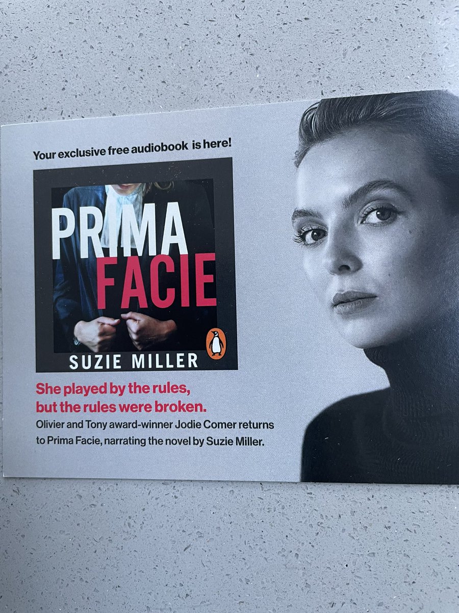 Just got this. Thought it was an incredible tour de force by @SuzieMillerWrtr and Jodie Comer in the theatre so can’t wait to read it. Thanks @HutchHeinemann @penguinbook I see I can listen to an audiobook too! A good story that matters translates to all forms. 🙏🏽