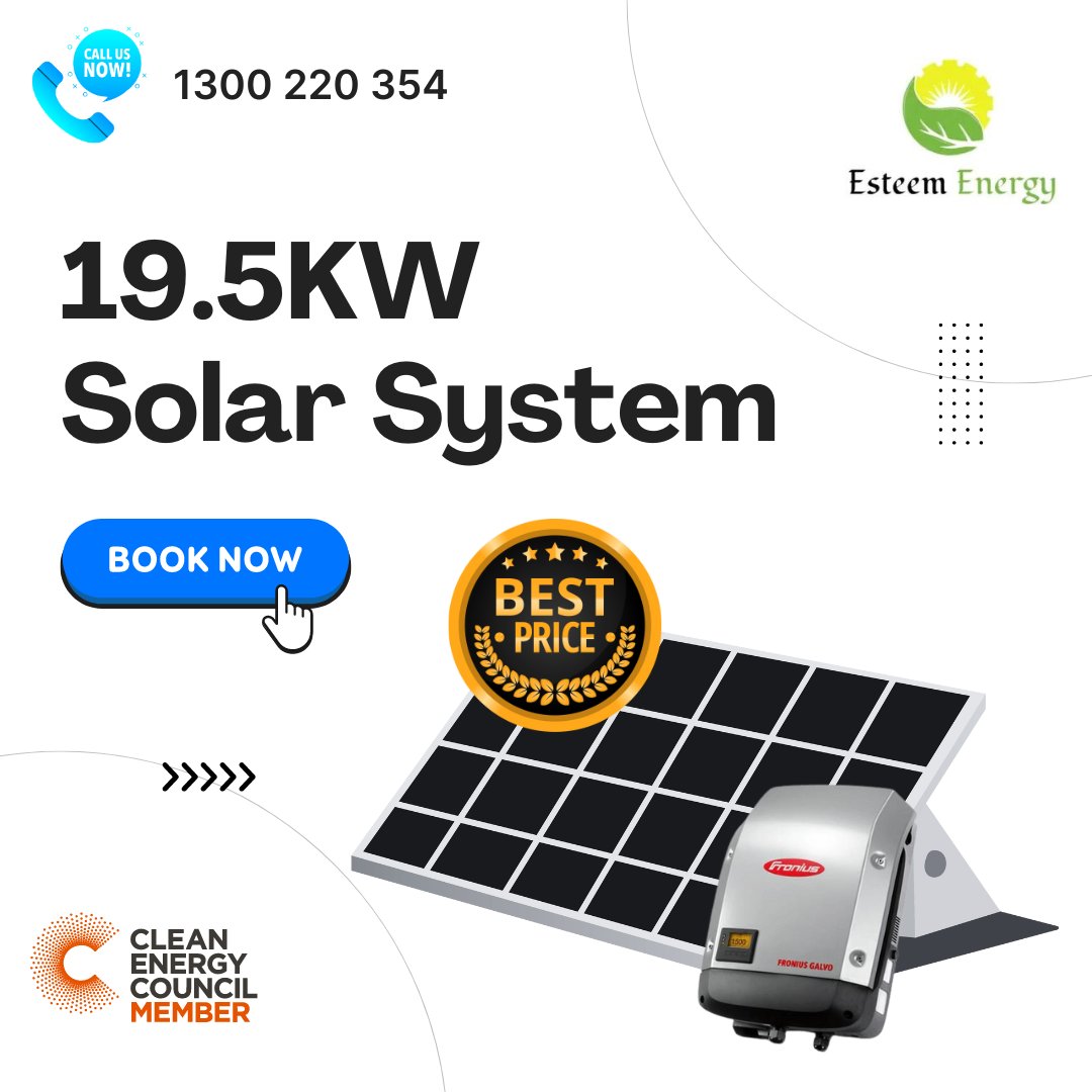 Looking for a Big saving package on 19.5 KW Solar System?

Your wait is over now. Contact Esteem Energy now freely.

esteemenergy.com.au/19-5-kw-solar-…

#EsteemEnergy #solarpackage #solarsystem #NSW #Australia #solarpanelinstallation #SolarPanelpackage #solarpanelsystem