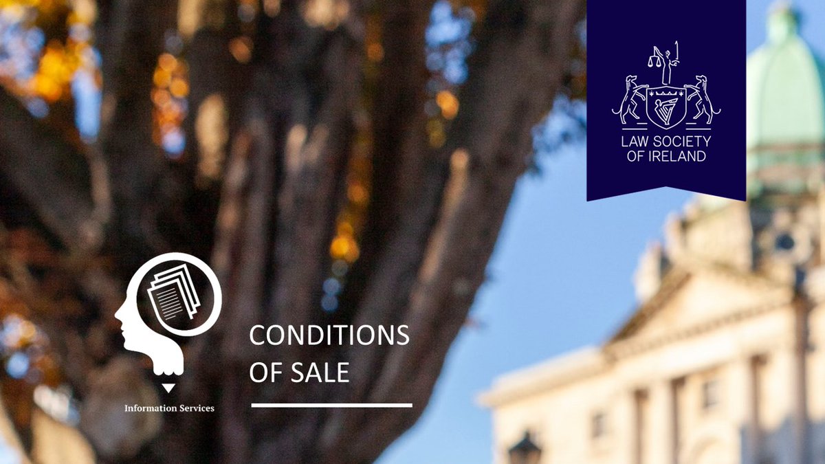 Updated General Conditions of Sale have been released by the Conveyancing Committee, informed by your feedback. Learn about the key changes and download the new precedent here: lawsociety.ie/news/news/Stor…