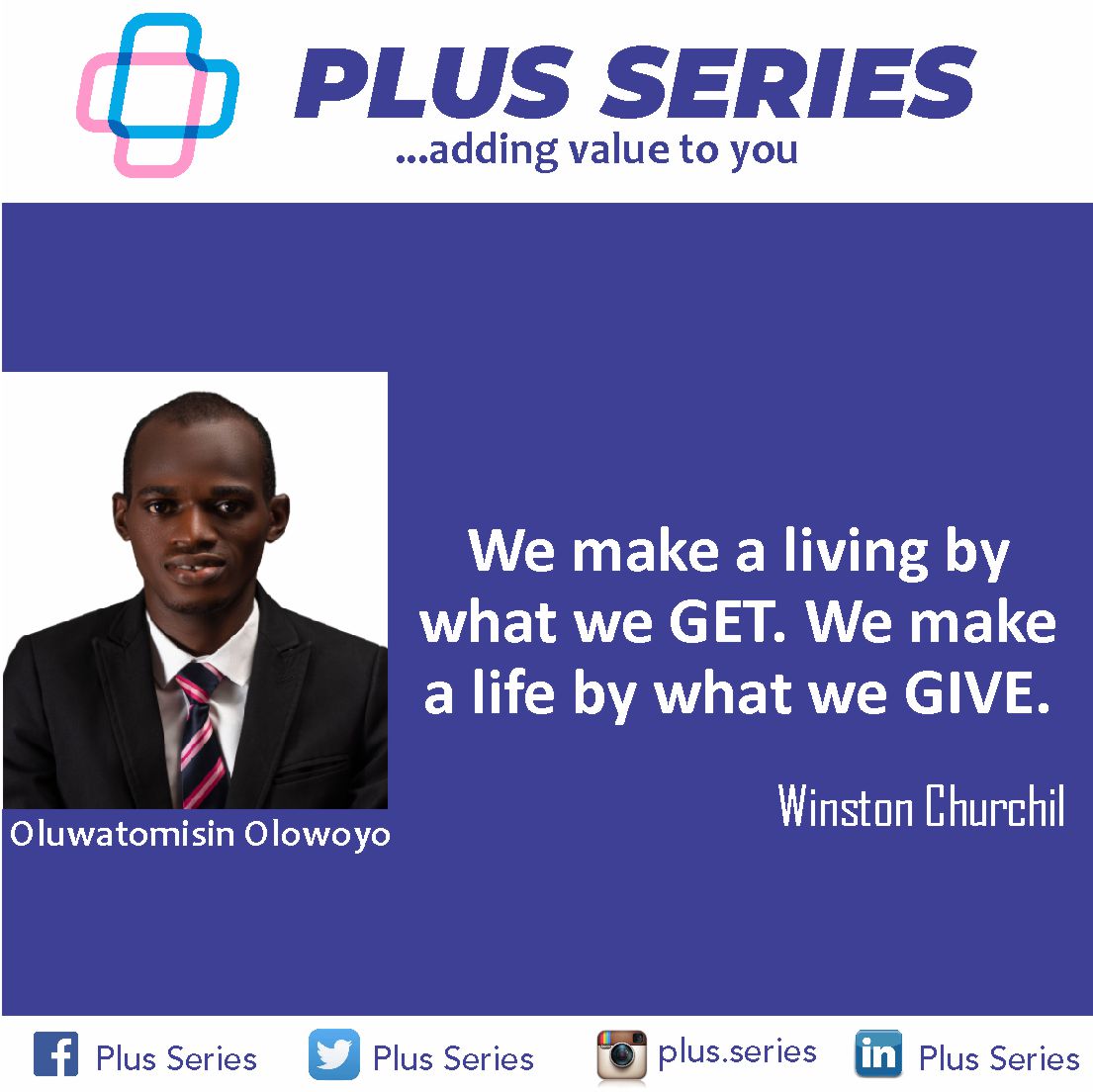 PlusSeries1's tweet photo. A Pathway to a Fulfilling Life

In our pursuit of success and happiness, it's easy to get caught up in what we can acquire or achieve. However, Winston Churchill's words remind us of a deeper truth: true fulfillment comes from giving back.

When we give, whether it's our time, https://t.co/Uso9DZjb9W