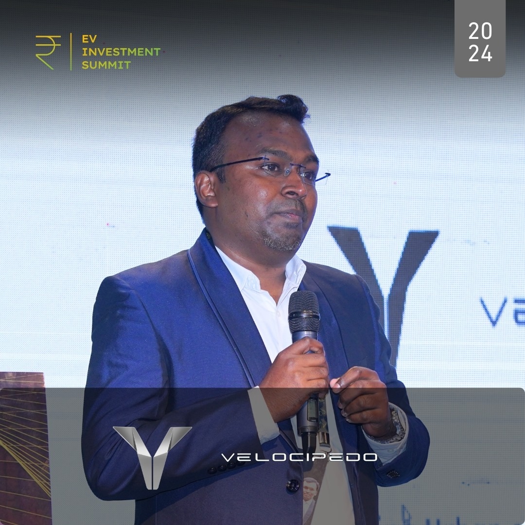 Mr. Ramkumar Swamy, CEO of Velocipedo.

#sustainabletransport #investmentopportunities #investmentadvice #futureofmobility #hyderabadevent #industryleaders #startups #networking #smbi #workingprofessionals #HNI #EVIS #2024 #bikelife #financialfreedom #startuplife