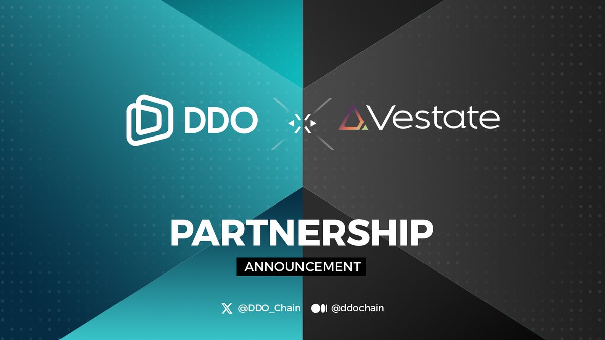 🚀 Exciting news! #DDOChain and @VestateFund are now official partners!

🏠Vestate as an AI-powered proptech platform, offers SaaS service as an international real estate trading system. As a global marketplace, Vestate unites the strength of both web2 real estate agents and web3…