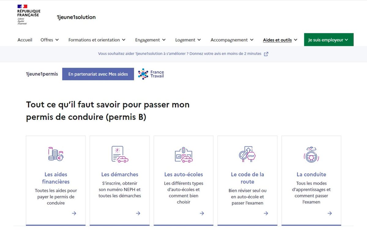 FTravail_BFC's tweet photo. 🚘 Pour faire du permis de conduire un levier d'#insertion sur le marché du #travail partout en France, accessible à toutes et tous, @Travail_Gouv et @FranceTravail lancent #1jeune1permis ! 💻
Pour en savoir + ➡️ https://t.co/eLKQTfQpYP
#1jeune1solution #AvecFranceTravail https://t.co/ubQg6zX7GT
