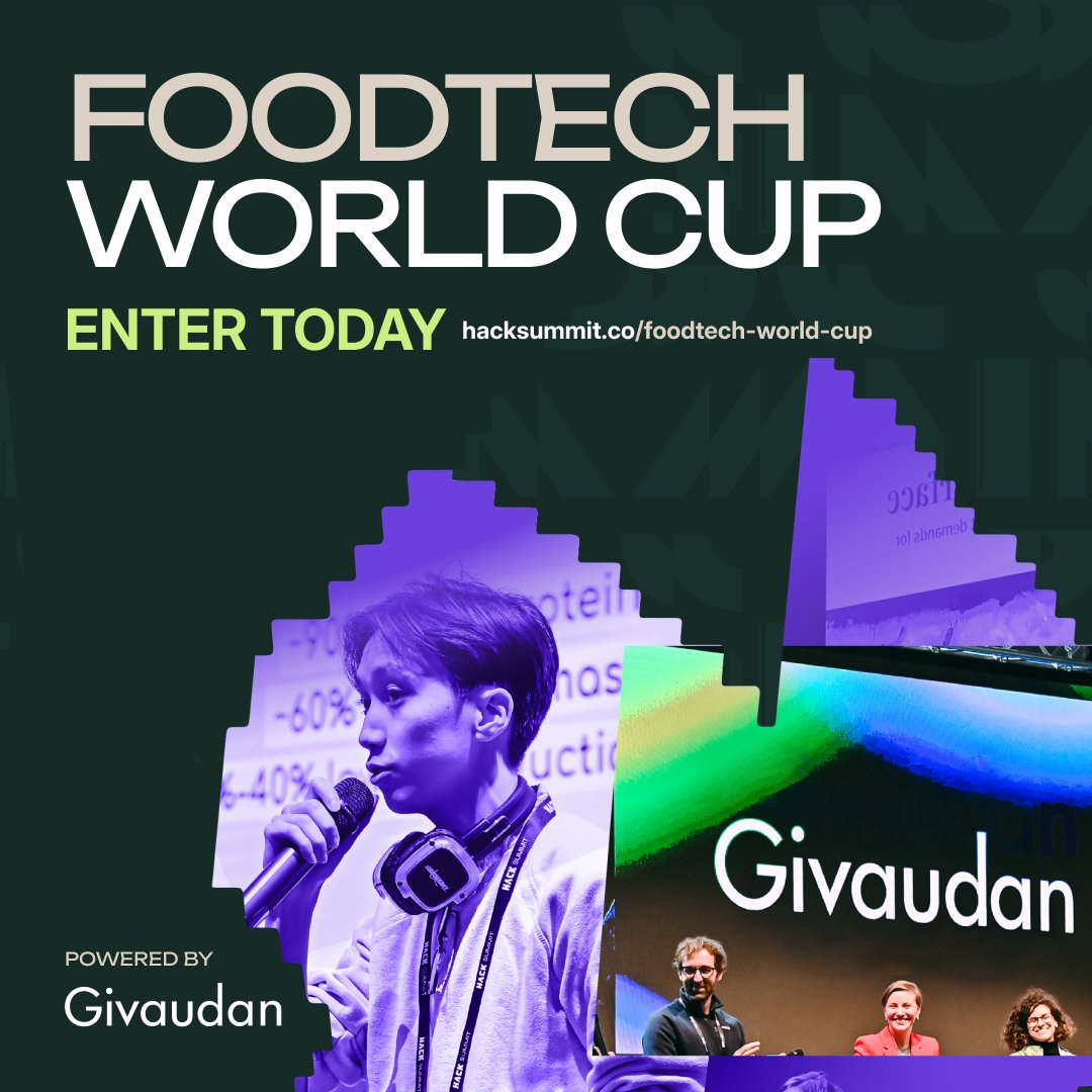 We're proud to support @foodhackglobal's World Cup of FoodTech, in collaboration with @Givaudan! 🏆 Compete in a regional Demo Day and pitch in the final at the HackSummit for a chance of becoming #1. Applications closes this Friday. Enter today: bit.ly/4a2DfmI