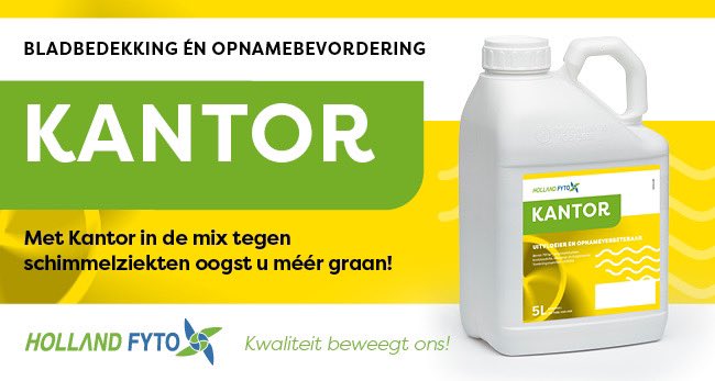 KANTOR, dé ideale hulpstof voor het verbeteren van de effectiviteit van de groeiregulatie, onkruid- en ziektebestrijding in granen!
Pas KANTOR toe in een dosering van 150 ml per 100 liter water. Voeg KANTOR als eerste toe in de tankmix. #kwaliteitbeweegtons