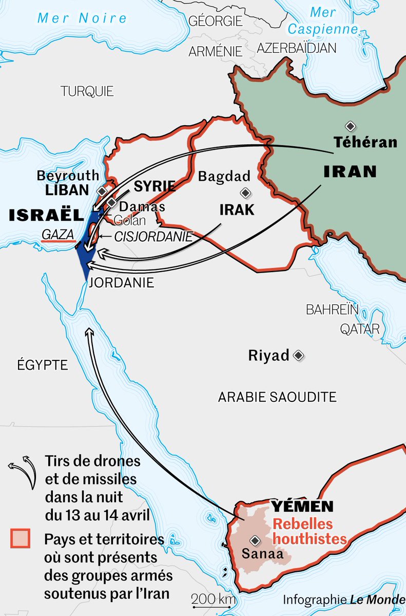 Attaque massive #Iran contre #Israel
Trois éléments ont joué pour obtenir un taux d’interception réel de ~ 95% des vecteurs tirés contre l’Etat hébreu