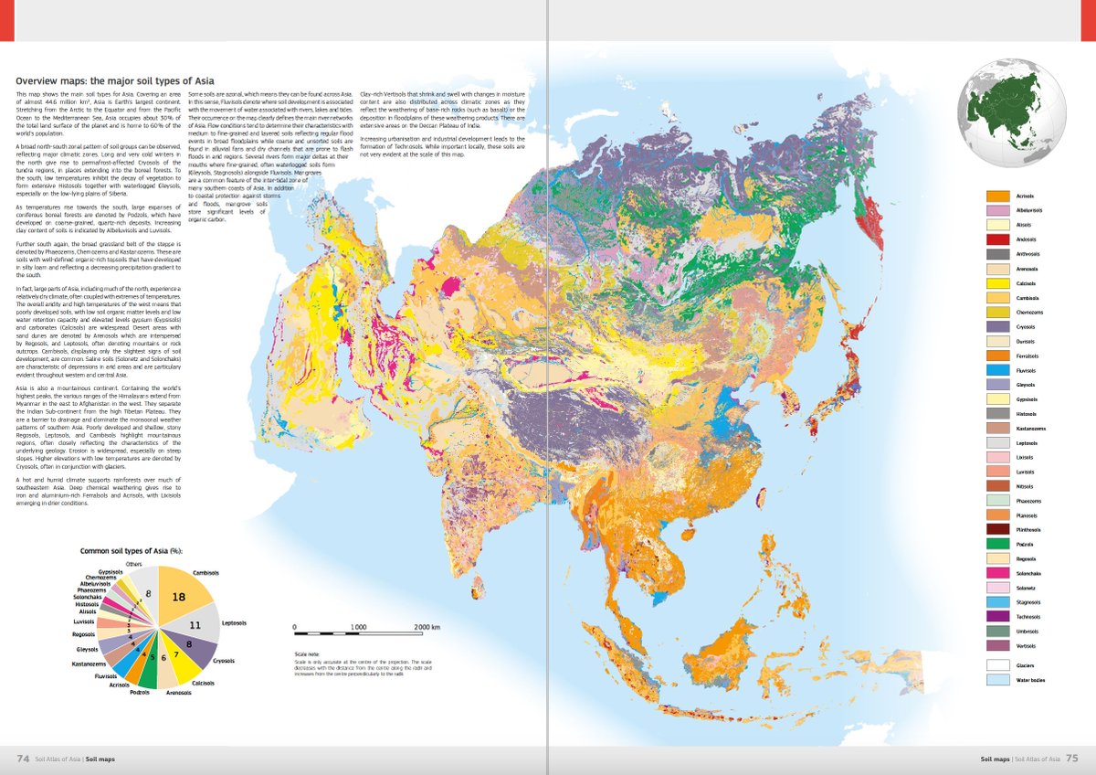 Have you already leafed through the new @EU_ScienceHub's #soil atlas of Asia?🤎🌏 Free download📖➡️esdac.jrc.ec.europa.eu/content/soil-a… In collaboration with @FAOLandWater 🗺️