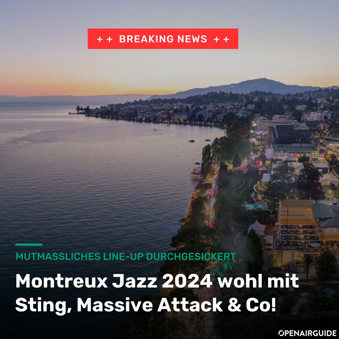 👀 Eine Datenpanne hat wohl das Line-Up des Montreux Jazz Festival 2024 verraten. Welche Acts [mit 98-prozentiger Sicherheit] dabei sein werden: openairguide.net/magazin/974/mo… #MJF24