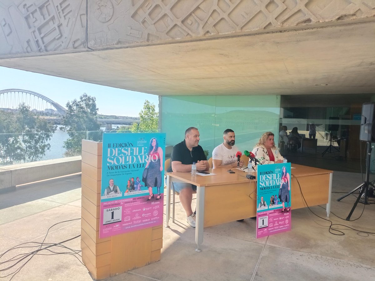JuliaNoriega13's tweet photo. 👗II Desfile solidario Modas La Ele a favor de @Andade_Espana 

📌 1 de junio, Mérida

Participan 15 mujeres, muchas amputadas🦿 

Objetivo: visibilizar y concienciar sobre las amputaciones🦾 

🎤 @joseonight "Le puede pasar a cualquiera, un accidente, una bacteria

📻 @RTVE_Ext https://t.co/F3vLs0rYSt