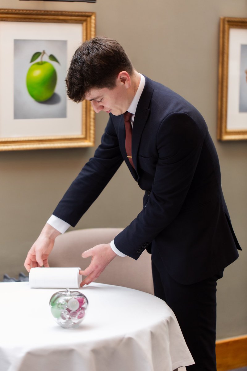 Our Head Waiter Ollie. Prepping for service ⭐️⭐️