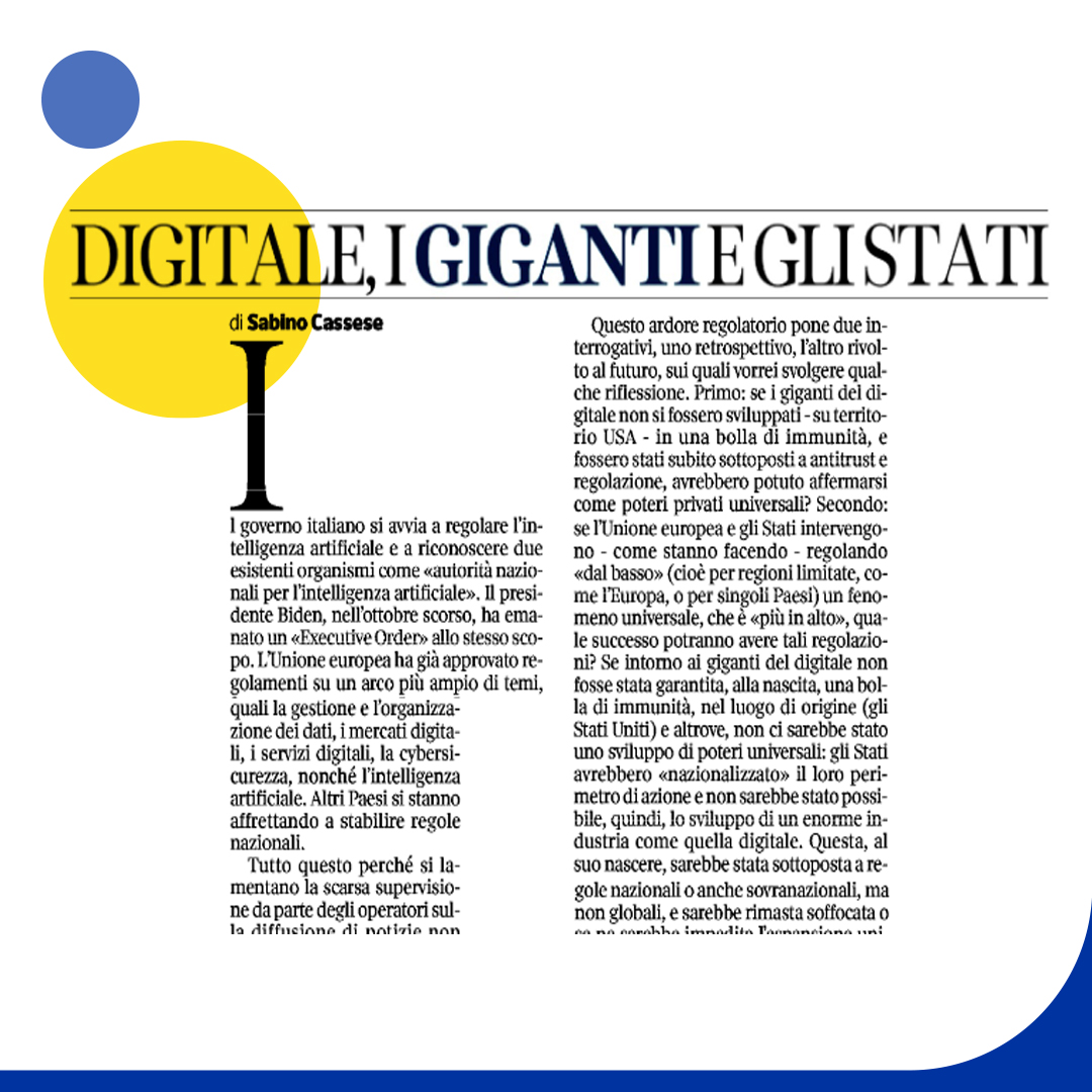 🌐 Mondo virtuale e regole 📰 '#Digitale i giganti e gli stati' via @Corriere #IntelligenzaArtificiale #internet @InnovazioneTri1 @g_natalizia @yarmuck @GinoMorabito @rsta @annamasera @ProgettoRENA @mg_sassi