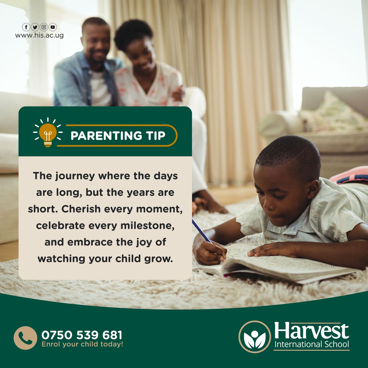 Parenting🌟 what more can I add to this. Parents take a pause today to soak in every precious moment with yours children #ParentingJourney #CherishEveryMoment #HarvestInternationalSchool #ParentingTip