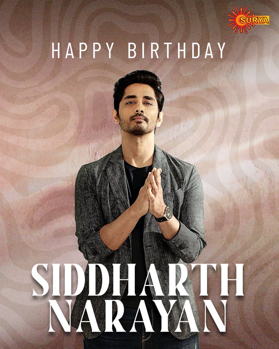 Wishing @worldofsiddharth a fruitful year ahead! Happy birthday!!🎂

#SuryaTV #BirthdaysOnSuryaTV #HappyBirthday #BirthdayWishes #Siddharth