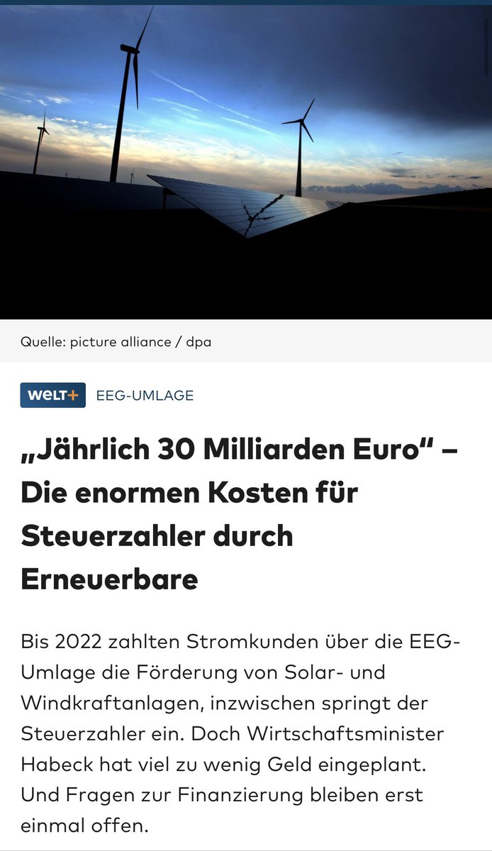 CharmingQuokka's tweet photo. @Gruen_WGuenther @BMWK Der Strompreis sinkt, weil ihn jetzt der Staat „bezahlt“!
#EEG #Redispatchkosten #Geisterstrom https://t.co/Oqg0HrmNWx