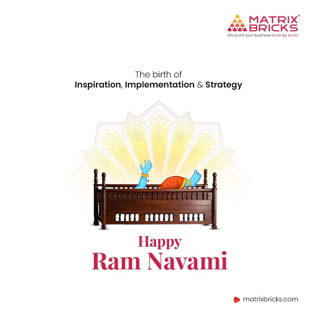 MatrixBricks's tweet photo. As we celebrate #RamNavami, let's reflect on the timeless lessons from Lord Rama's triumphant journey. His unwavering #inspiration, drawn from #righteousness and duty, ignited the spark for his heroic actions. https://t.co/PC14oSXDOp